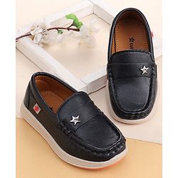 Cute Walk by Babyhug Slip On Solid Coloured Loafers - Black