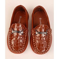 Cute Walk by Babyhug Formal & Party Wear Loafer Shoes - Brown