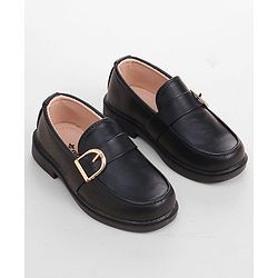 Cute Walk by Babyhug Slip On Solid Coloured Loafers - Black