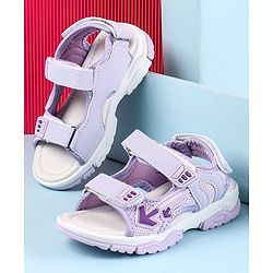 Cute Walk by Babyhug Velcro Closure Sandals With Arrow Applique - Purple
