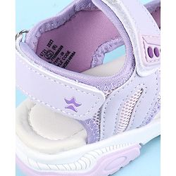 Cute Walk by Babyhug Velcro Closure Sandals With Arrow Applique - Purple