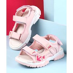 Cute Walk by Babyhug Velcro Closure Sandals With Arrow Applique - Purple