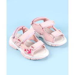 Cute Walk by Babyhug Velcro Closure Sandals With Arrow Applique - Purple