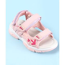 Cute Walk by Babyhug Velcro Closure Sandals With Arrow Applique - Purple