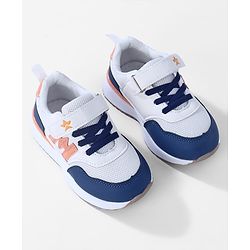 Cute Walk by Babyhug Velcro Closure Sneaker With Lace Detailing - White