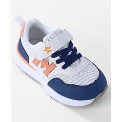 Cute Walk by Babyhug Velcro Closure Sneaker With Lace Detailing - White