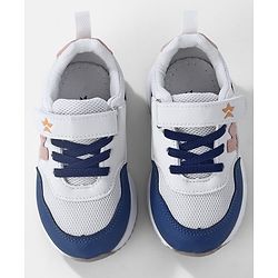 Cute Walk by Babyhug Velcro Closure Sneaker With Lace Detailing - White