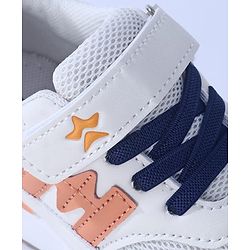 Cute Walk by Babyhug Velcro Closure Sneaker With Lace Detailing - White