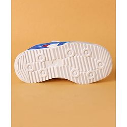 Cute Walk by Babyhug Velcro Closure Sneakers with Stripes - White