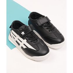 Cute Walk by Babyhug Velcro Closure Sneakers with Stripes - White