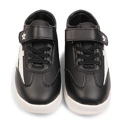 Cute Walk by Babyhug Velcro Closure Sneakers with Stripes - White
