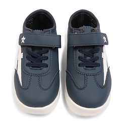 Cute Walk by Babyhug Velcro Closure Sneakers with Stripes - White