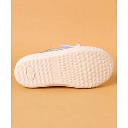 Cute Walk by Babyhug Casual Shoes with Velcro Closure Floral Print & Panda Applique - Green