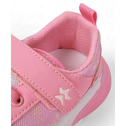 Cute Walk by Babyhug Velcro Closure Sneaker Shoes With Star Print - Pink