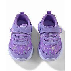 Cute Walk by Babyhug Velcro Closure Sneaker Shoes With Star Print - Pink