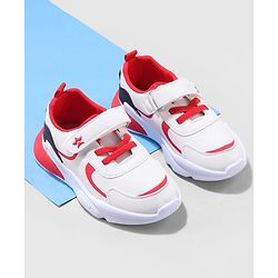 Cute Walk by Babyhug Sneaker Shoes with Velcro Closure - Red & White
