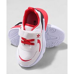 Cute Walk by Babyhug Sneaker Shoes with Velcro Closure - Red & White