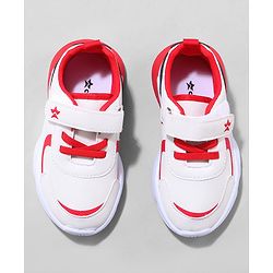 Cute Walk by Babyhug Sneaker Shoes with Velcro Closure - Red & White