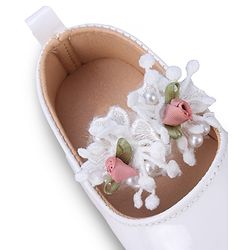 Cute Walk by Babyhug Slip On Booties with Floral Applique - Red
