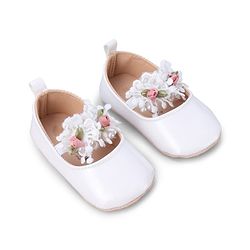 Cute Walk by Babyhug Slip On Booties with Floral Applique - Red