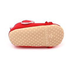 Cute Walk by Babyhug Velcro Closure Booties With Frills & Embellishments - Pink