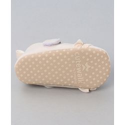 Cute Walk by Babyhug Velcro Closure Booties With Frills & Embellishments - Pink