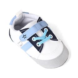 Cute Walk by Babyhug Booties with Velcro Closure & Lace Detailing - White & Pink
