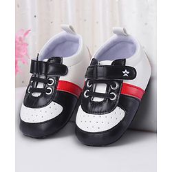Cute Walk by Babyhug Booties with Velcro Closure & Tape Detailing - Beige