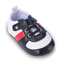 Cute Walk by Babyhug Booties with Velcro Closure & Tape Detailing - Beige