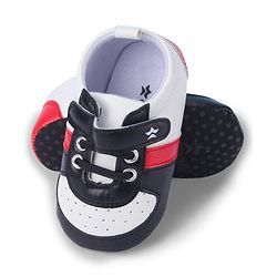 Cute Walk by Babyhug Booties with Velcro Closure & Tape Detailing - Beige
