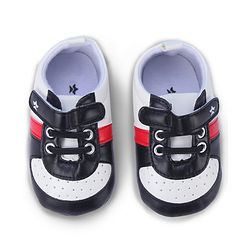 Cute Walk by Babyhug Booties with Velcro Closure & Tape Detailing - Beige