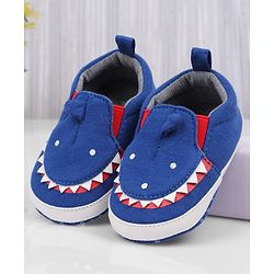 Cute Walk by Babyhug Slip On Booties with Shark Design - Navy Blue