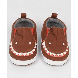 Cute Walk by Babyhug Slip On Booties with Shark Design - Navy Blue