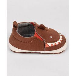 Cute Walk by Babyhug Slip On Booties with Shark Design - Navy Blue