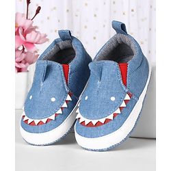 Cute Walk by Babyhug Slip On Booties with Shark Design - Navy Blue