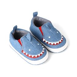 Cute Walk by Babyhug Slip On Booties with Shark Design - Navy Blue