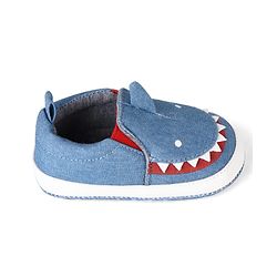 Cute Walk by Babyhug Slip On Booties with Shark Design - Navy Blue
