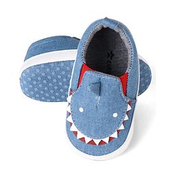 Cute Walk by Babyhug Slip On Booties with Shark Design - Navy Blue