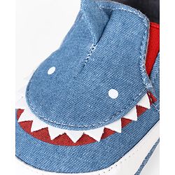 Cute Walk by Babyhug Slip On Booties with Shark Design - Navy Blue