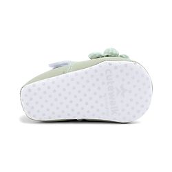 Cute Walk by Babyhug Velcro Closure Booties With Floral Applique - Blue