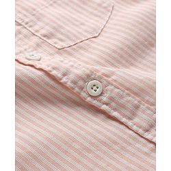 Babyhug Cotton Woven Half Sleeves Striped Shirt - Peach