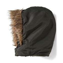 Babyhug Woven Full Sleeves Solid Hooded Padded Jacket With Detachable Hood - Dark Green
