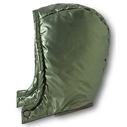 Babyhug Woven Full Sleeves Padded Hooded Jacket with Sequin Star Design - Olive Green