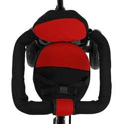 Babyhug Plug & Play Tricycle with Parental Push Handle & Cushion Seat  Red| High Backrest| Non-slip Pedals| Removable Safety Bar| Foldable Footrest| Puncture Proof Wheels