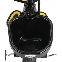 Babyhug Toddler Tricycle with Parental Push Handle, Cushioned Seat, Removable Safety Bar & Foldable Footrest  Plug & Play, Durable EVA Wheels  Yellow