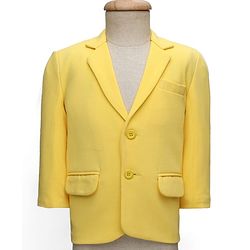 Babyhug Knit Full Sleeves Solid Coloured Partywear Blazer With Text Printed Tee - Yellow