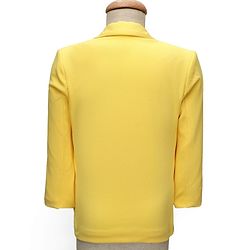 Babyhug Knit Full Sleeves Solid Coloured Partywear Blazer With Text Printed Tee - Yellow