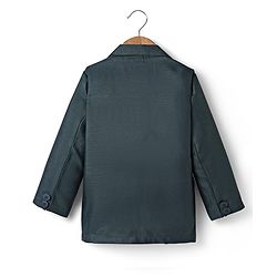 Babyhug Woven Full Sleeves Solid Coloured Blazer - Olive Green
