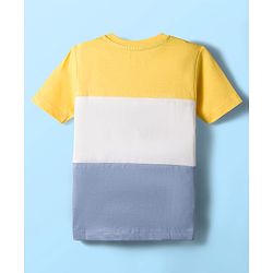 Babyhug Single Jersey Knit Half Sleeves T-Shirts & Shorts Sets With Stripes & Sea Life Print Pack of 4 - Yellow & White