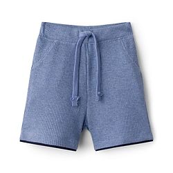 Babyhug Single Jersey Knit  Half Sleeves Textured T-Shirt & Shorts Set With Teddy Patch Embroidery - Blue